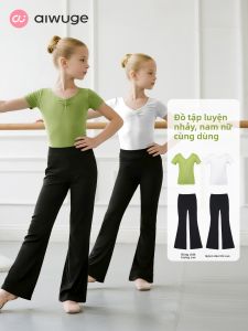 aiwuge | Spring & Summer Dance Tights Black Bell-bottom Practice Pants for Girls
