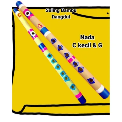 Seruling bambu dangdut isi 2 nada C kecil dan G