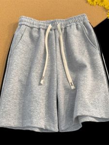 Quần Short Sọc Cổ Điển Cỡ Lớn 300 Pound Đa Năng Mùa Hè Phong Cách Mỹ Ba Sọc Quần Short Nam Nữ Thường Ngày Thoáng Khí