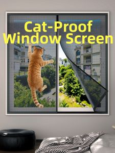 JH | Invisible Easy-Install Cat-proof Window Screen Anti-Mosquito Cat Blocker