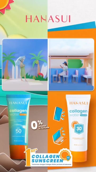 HANASUI - Collagen Water Sunscreen SPF 50 PA++++ SPF 30+ PA+++ 30ml