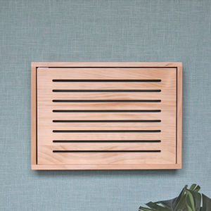 Wall-Mounted Solid Wood Router Storage Box Holder Multimedia Cat6 Wall Plug Decorative Cover No-Punching Needed