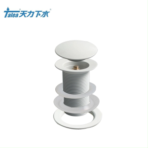 Talea Bathroom Basin Pop-Up Drain Brass PVD White Washbasin Stopper 66mm (XJ413C002)
