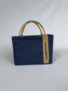 Casual Denim Totte Tupperware (zipper bunga es)