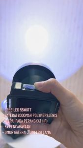 PROMO 25% Senter Kepala LED Super Terang 55 Watt Batre Badak 8000mAh Cahaya Putih | Senter Kepala Led Kawachi LL-455S Cahaya Putih 55watt [ Bisa Cod ] FAMOUS STAR SHOP
