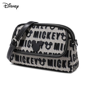 Disney กระเป๋ากระเป๋าสะพายข้างสตรีสีดำแท้ของ Disney กระเป๋าสะพายไหล่แบบลำลองอเนกประสงค์กระเป๋าโทรศัพท์มือถือแฟชั่นใหม่