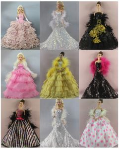 New Arrival 30cm 6-Point Doll Clothes Changing Supermodel FR Various Floor-Length Wedding Dresses Big Skirt Toy Accessories