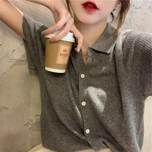 HUOLISI | Slim Fit Breathable Polo Neck Knit T-Shirt