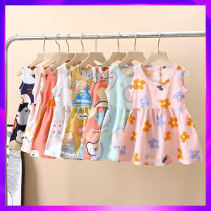 Summer New Style Princess Vest Dress Cotton Silk Baby Girl Clothes Casual Skirt for 6-24 Months Kids Baby Fashion Home Wear