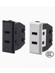 ช่องจ่ายไฟแบบสองช่องแบบซีดีพร้อมประตูป้องกัน ช่องจ่ายไฟแบบสองขา ไฟฟ้าแบบสลับ AC 2 สาย ช่องจ่ายไฟแบบโมดูล