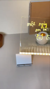 Bảng Vẽ Phát Sáng Dạ Quang Cho Bé Khơi Nguồn Sáng Tạo Bảng Vẽ Acrylic Đèn LED Trong Suốt Xóa Được Tặng Kèm 7 Bút