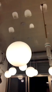[Free Bulb] Pendant Light Modern Ball Sphericaal Lampshade Chandelier for Living Dining Room Bedroom Store Bar Adjustable Hanging Drop Lamp