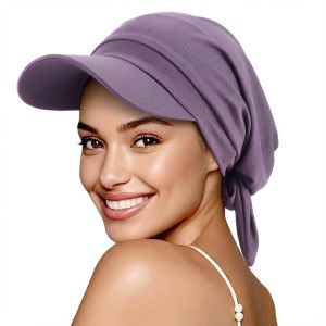 Women Fashion Baseball Hijab Cap Bonnet Soft Breathable Headscarf Scarf Wrap Trendy Bandana Hijab Bonnet Turban