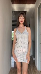 AKO SUOT SLIT CRISS CROSS MINI CASUAL BODYCON DRESS