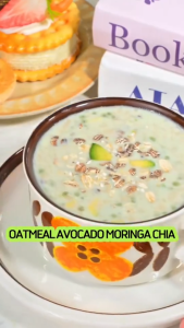 Oatmeal  Avocado Moringa Chia Drink Mix | Healthy Fiber-Rich Breakfast & Snack Beverage - Nutritious Breakfast & Meal Replacement Drink | High Fiber Superfood Blend
