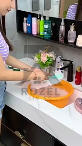 ROZEL Sikat Pembersih Lantai 2 Fungsi Sikat Gagang Pembersih Sepatu Sendal Berbagai Sisi Sikat Serbaguna Kamar Mandi