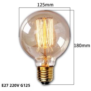 Bóng Đèn Edison Có Thể Điều Chỉnh Độ Sáng Phong Cách Retro Vintage E27 40W 220V Đèn Nến Sợi Đốt Để Trang Trí Phòng Khách
