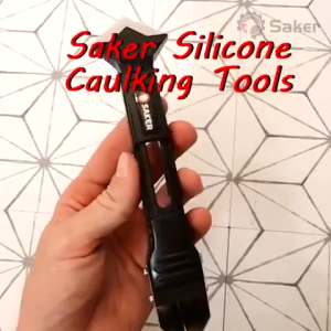 ORIA Silicone Caulking Tools 3 In 1 Sealant Finishing Tool Grout Scraper Reuse and Replace 5 Silicone Pads for Window Door Frame Kitchen Sink Joint