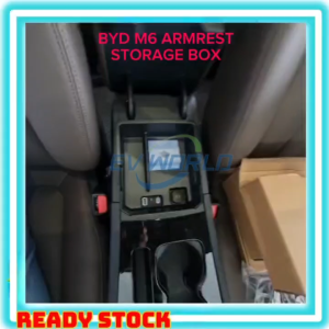 【B392】BYD M6 Kotak Penyimpanan Konsol Tengah BYD M6 Armrest Storage Box Silicon Charging Pad Center Console Storage Tray