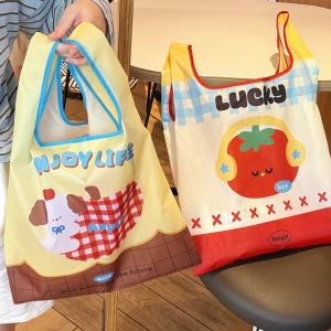 Cute Cartoon Shopping Bag Portable Folding Storage Bag Eco-Friendly Shopping Bag