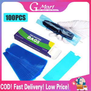 100 Pcs/Box Blue Disposable Tattoo Cover Sleeves for Tattoo Machine Pen Protective Bag Tattoo-Pen-Bags-Blue