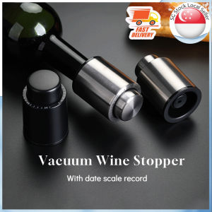 🇸🇬【SG stock】 Vacuum Wine Bottle Stopper with Time Scale Record | Sealer Champagne Stoppers Wine Preserver Keep Wine Fresh Airtight Vacuum Wine Stopper / Sealer / Champagne Stoppers / Fresh Airtight Vacuum Wine Bottle Stopper with Time Scale Record