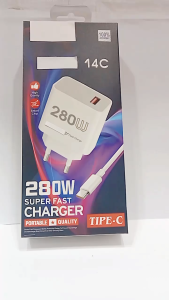 Charger Casan HP RDM 14C Fast Charger 280W Batok+Kabel Universal untuk Android Fast Charging
