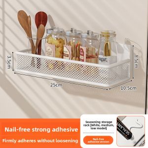 Magnetic Fridge Organizer Shelf for Condiments and Wrap Storage