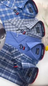 [HN] Áo Sơ Mi Ngắn Tay Dáng Regular Vĩnh Tiến Vải Cotton GTB 350