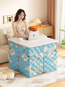 Thickened Flocking Foldable Square Table Cover for Home Use Multi-Functional Electric Heating Stove Mat Carbon Steel Folding Table