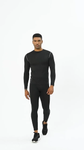 เสื้อรัดกล้ามเนื้อ แขนยาว เสื้อใส่ออกกำลังกาย เสื้อวิ่ง ฟิตเนต ยืดหยุ่นดี แห้งเร็ว รัดรูป เสื้อผ้าวิ่ง