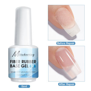 15ML Fiber Glass Rubber Base Gel Nail Polish For Broken Nail Repaired Care Clear Quick Building Soak Off UV Gel Varnish Multifun
