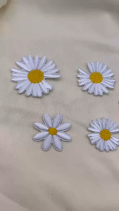 015 Little Daisy Flower Series DIY Embroidery Patches Sticker/ Ironing Decoration for Clothes Bags  Notebook Phone case IPAD  Laptop Self-adhesive fabric Haberdashery