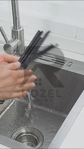 ROZEL Tempat Tirisan Sendok Garpu Sumpit / Rak Penyimpanan Pisau Gunting Peralatan Dapur / Wadah Alat Makan Plastik