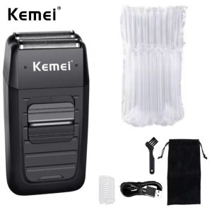 Kemei | Kemei-1102 Rechargeable Cordless Shaver For Men Beard Shaver Machine Twin Blade Face Care Multifunction Strong Trimmer