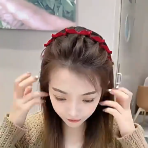 Velvet Vintage Braided Hair Clip set /Hairpin Headwear hair accessories for women set /hair clamp Korean headband for woman /Forehead Braided Hair Hoop