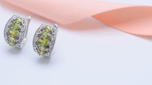 Natural Peridot Sterling Silver Hoop Earring For Women With Multiple Colour Real Precious Crystal Gemstone Fashion Jewelry Earring Birthday Engagement Gift
