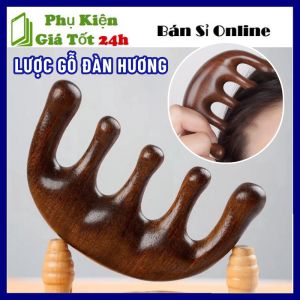 Lược Gỗ Đàn Hương Năm Cánh Mát Xa Da Đầu Cổ Vai Gáy Dưỡng Sinh Giảm Đau Đầu Thư Giãn Xả Stress - Lược Massage Giúp Thư Giãn Cho Nam Và Nữ