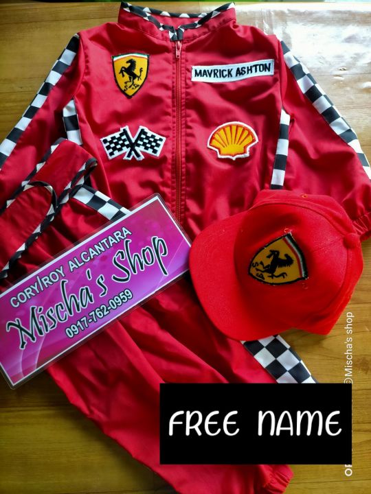 F1 Car Racing Costume Pants and Jacket type Ferrari Theme (1-8
