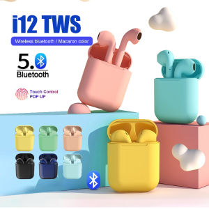 [Buy 1 Get 1 Free] Original i12 TWS Bluetooth Wireless Earphone  Wireless 5.0 Bluetooth Earphone Wireless In-Ear Headphones with Mic Music Earpieces Sports Waterproof Earbuds HD Wireless Headphones Aatroxw