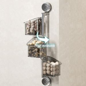 CHIZHIDU | Multifunctional Layered Storage Box Non-drilling Suction Pad Shelf