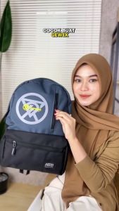 POLO ALVIS - Urban Oxford Dark Grey Tas Ransel Sekolah SMP SMA Kuliah Distro Cowok Ringan Waterproof