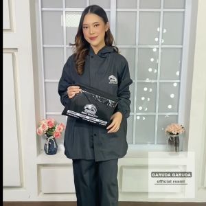 (COD) jas hujan terbaik by garuda untuk pria wanita hitam