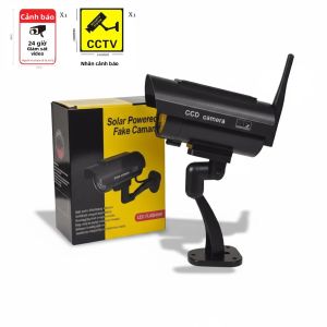 Camera Giả Không Dây Chống Nước Với Bảng Điều Khiển Năng Lượng Mặt Trời Đèn LED Màu Đỏ Nhấp Nháy Giám Sát Giả Cho Hệ Thống An Ninh Gia Đình