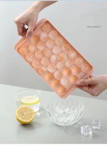 YHOME Cetakan Es Batu Bulat 33 Cube Ice + penutup cetakan / Cube Tray Cetakan Jelly / Ice Cube Tray Y234