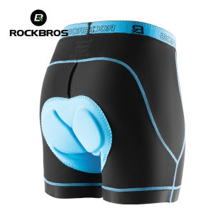 ROCKBROS Cycling Shorts 3D Padded Shockproof Quick-dry MTB Road Bike Shorts Elastic Breathable Men Bike Pants Casual Underwear