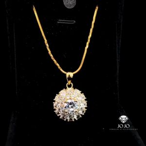 M1678 Mặt và dây chuyền nữ đính đá bagutte cao cấp sáng lấp lánh JOJO Women