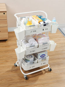 ชั้นวางของในครัวหลายชั้น เครื่องมือจัดระเบียบสำหรับใช้ในบ้าน สตั๊ดเหล็กคาร์บอน ใช้สำหรับเก็บของในห้องนอนและห้องนั่งเล่น