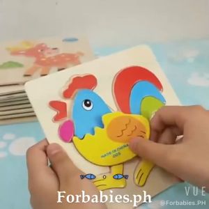 Baby Kids Educational Learning Toy 3D Wooden Puzzle Cartoon Toys