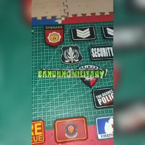 LOGO VELCRO BUKAN BORDIR CUSTOM EMBLEM TEMPEL PARTAI PANGKAT AKSESORIES FASHION SABHARA RUBBER SATPAM KARET SECURITY PATCH BRIMOB DESIGN MABES